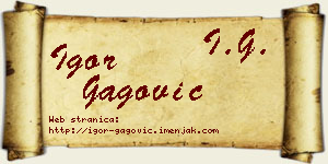 Igor Gagović vizit kartica